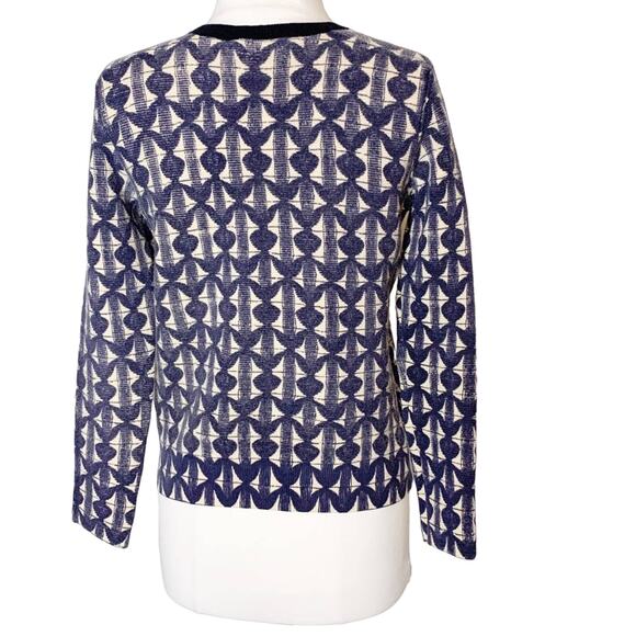 Tory Burch Tia merino wool printed crewneck sweater - Picture 3 of 7